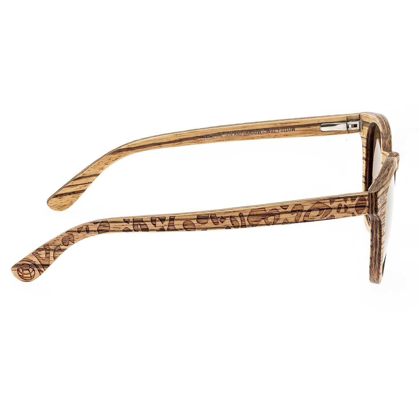 Earth Wood Copacabana Polarized Sunglasses - Zebrawood/Brown - ESG020Z