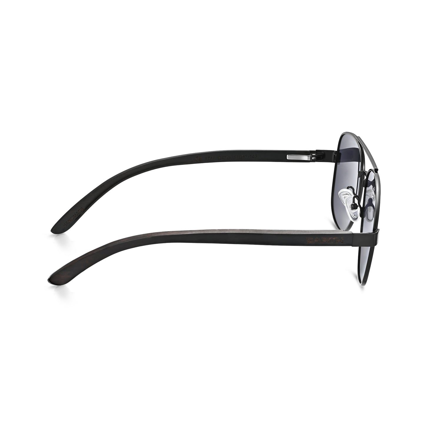 Earth Wood Kotor Polarized Sunglasses - Black/Black - ESG600-1