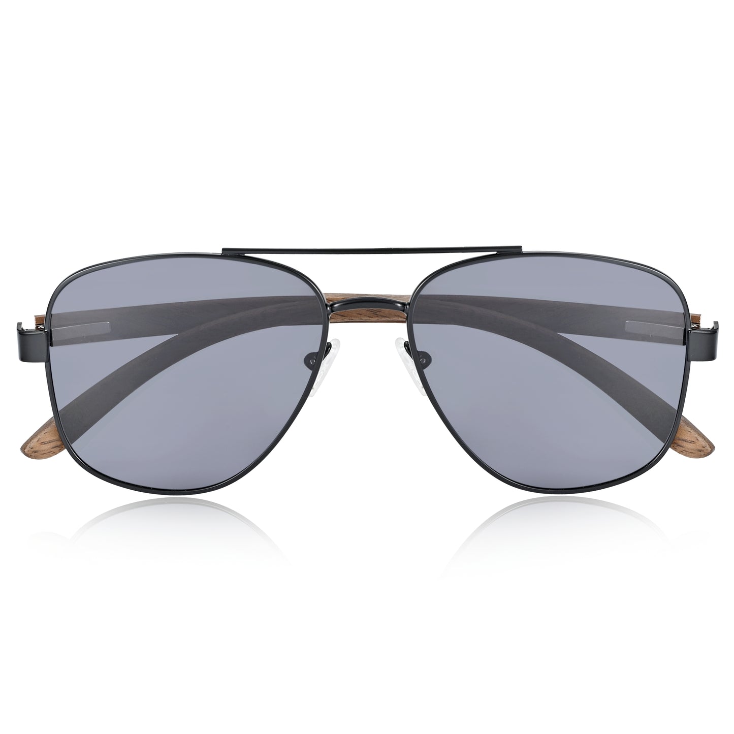 Earth Wood Kotor Polarized Sunglasses - Dark Brown/Black - ESG600-3