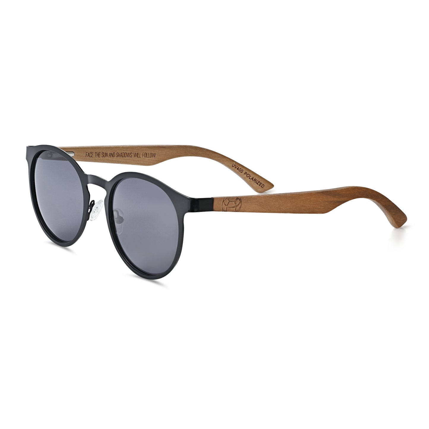 Earth Wood Reine Polarized Sunglasses - Dark Brown/Black - ESG601-1