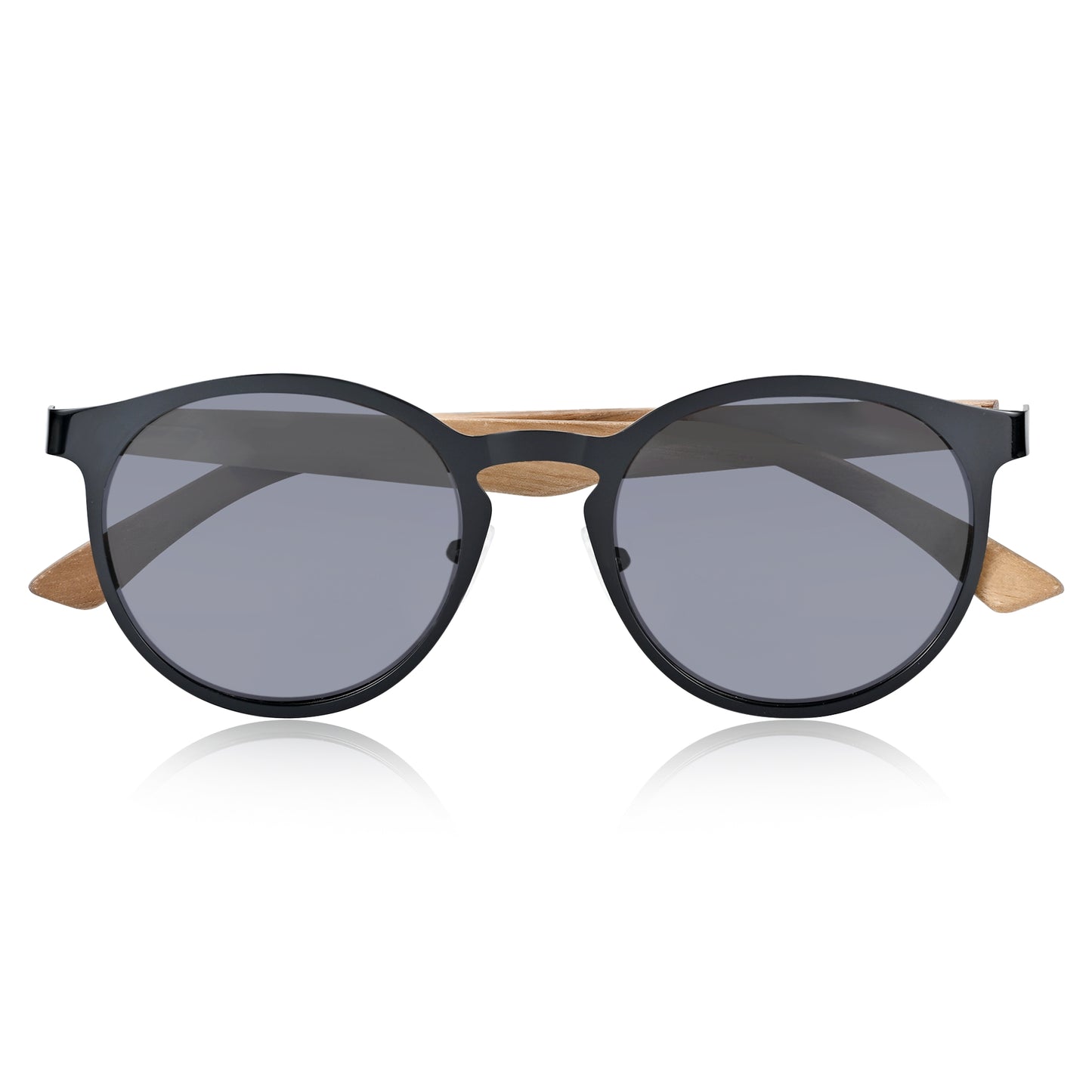 Earth Wood Reine Polarized Sunglasses - Dark Brown/Black - ESG601-1