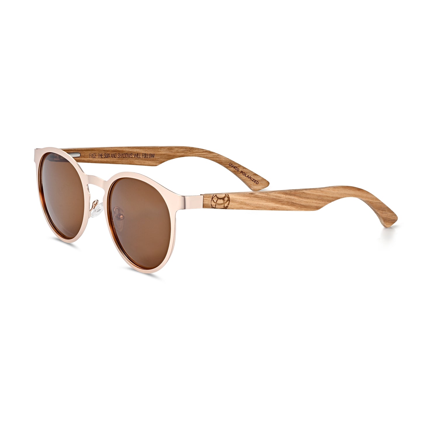 Earth Wood Reine Polarized Sunglasses - Walnut/Brown - ESG601-2