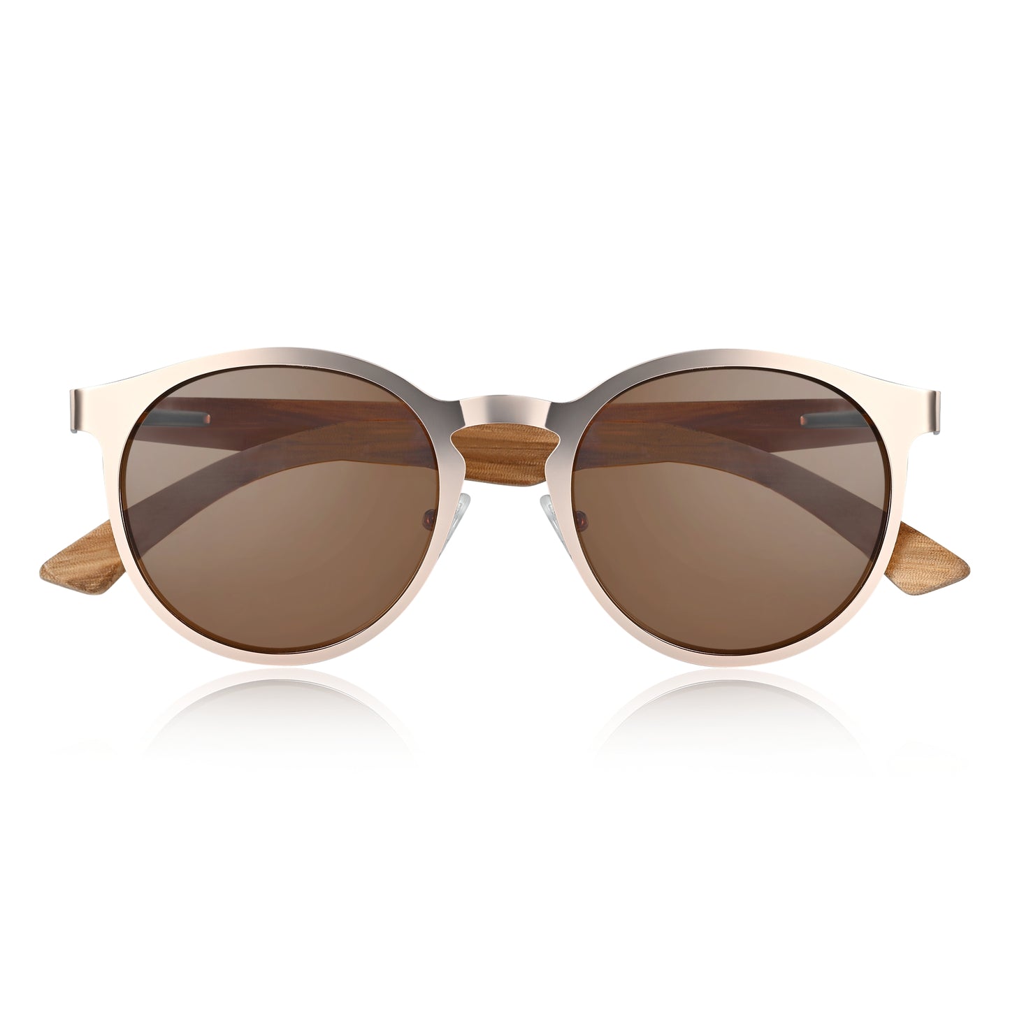 Earth Wood Reine Polarized Sunglasses - Walnut/Brown - ESG601-2