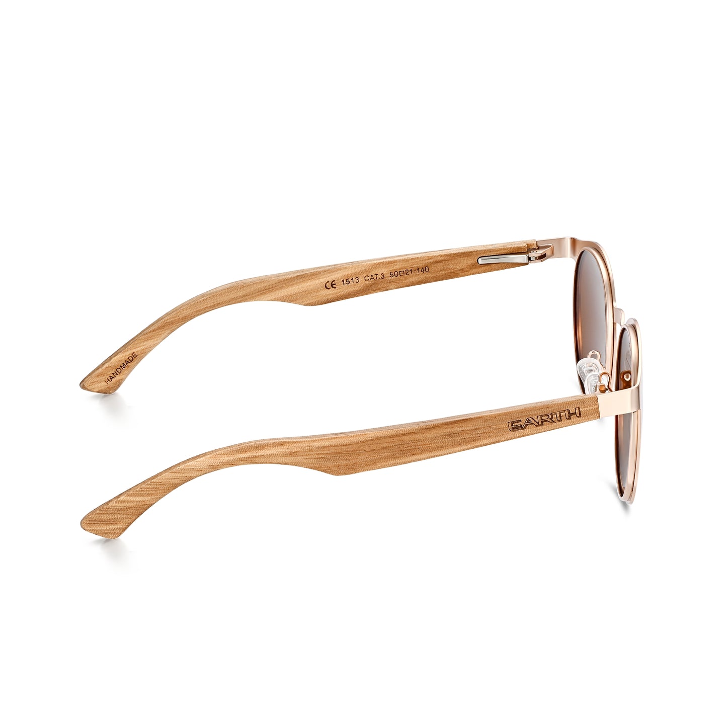 Earth Wood Reine Polarized Sunglasses - Walnut/Brown - ESG601-2