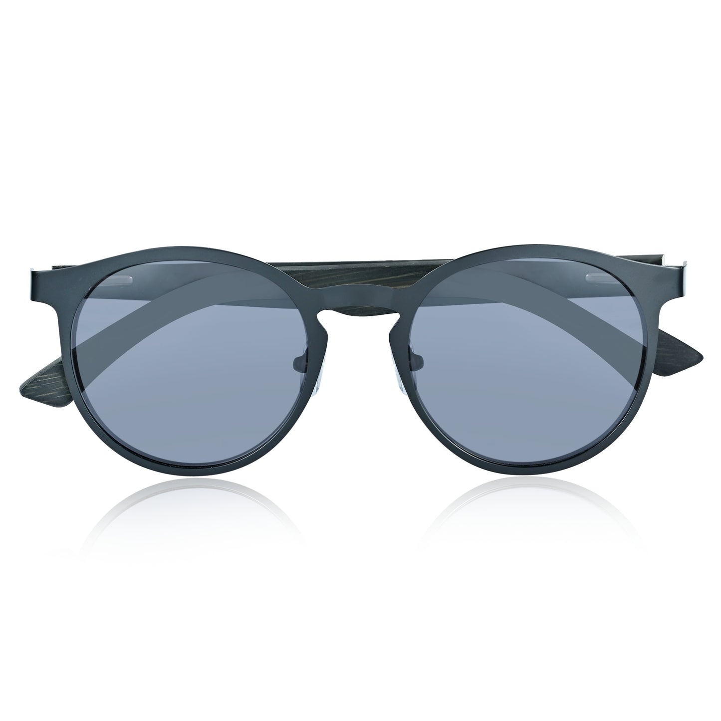 Earth Wood Reine Polarized Sunglasses - Black/Black - ESG601-3