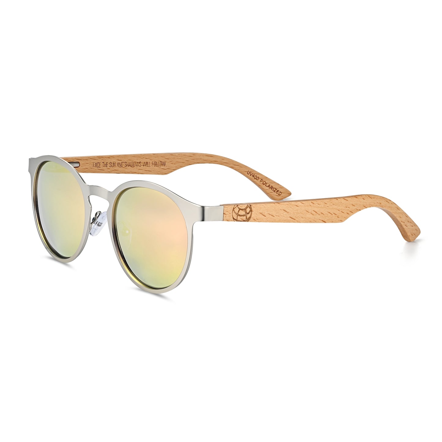 Earth Wood Reine Polarized Sunglasses - Bamboo/Green - ESG601-4