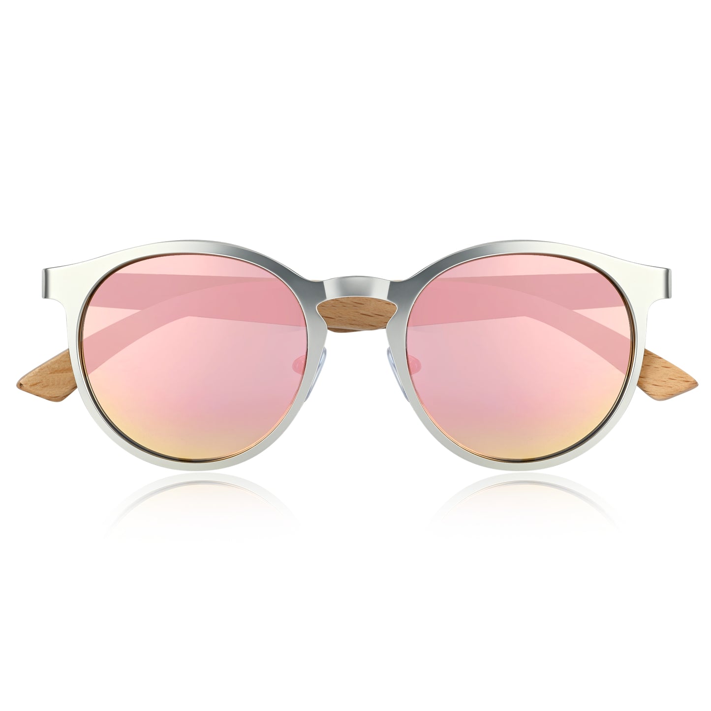 Earth Wood Reine Polarized Sunglasses - Bamboo/Green - ESG601-4