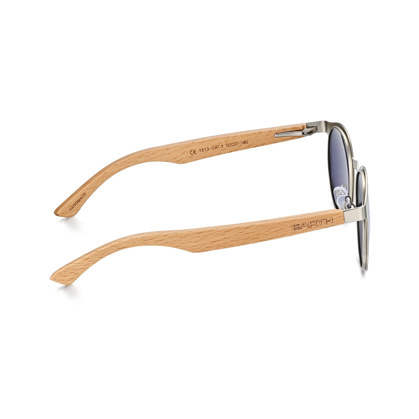 Earth Wood Reine Polarized Sunglasses - Bamboo/Green - ESG601-4