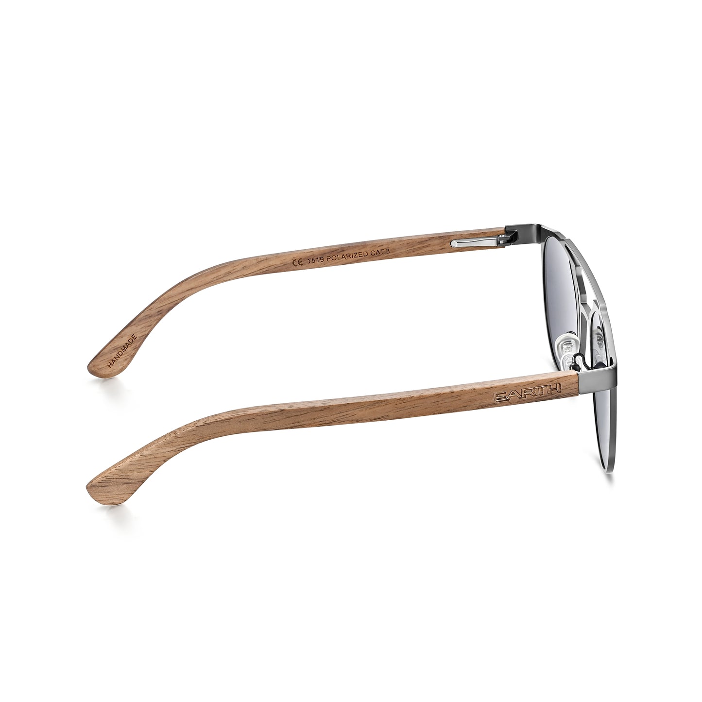 Earth Wood Positano Polarized Sunglasses - Dark Brown/Black - ESG602-1