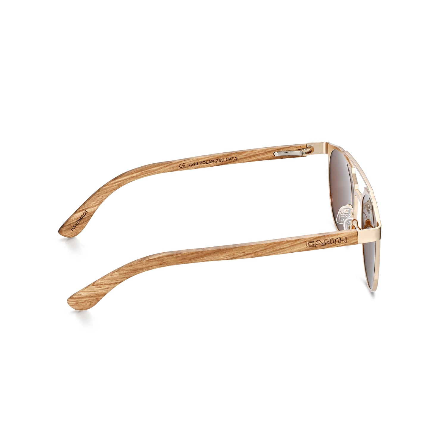 Earth Wood Positano Polarized Sunglasses - Zebra/Brown - ESG602-2