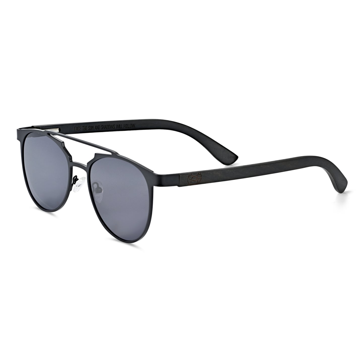 Earth Wood Positano Polarized Sunglasses - Black/Black - ESG602-3