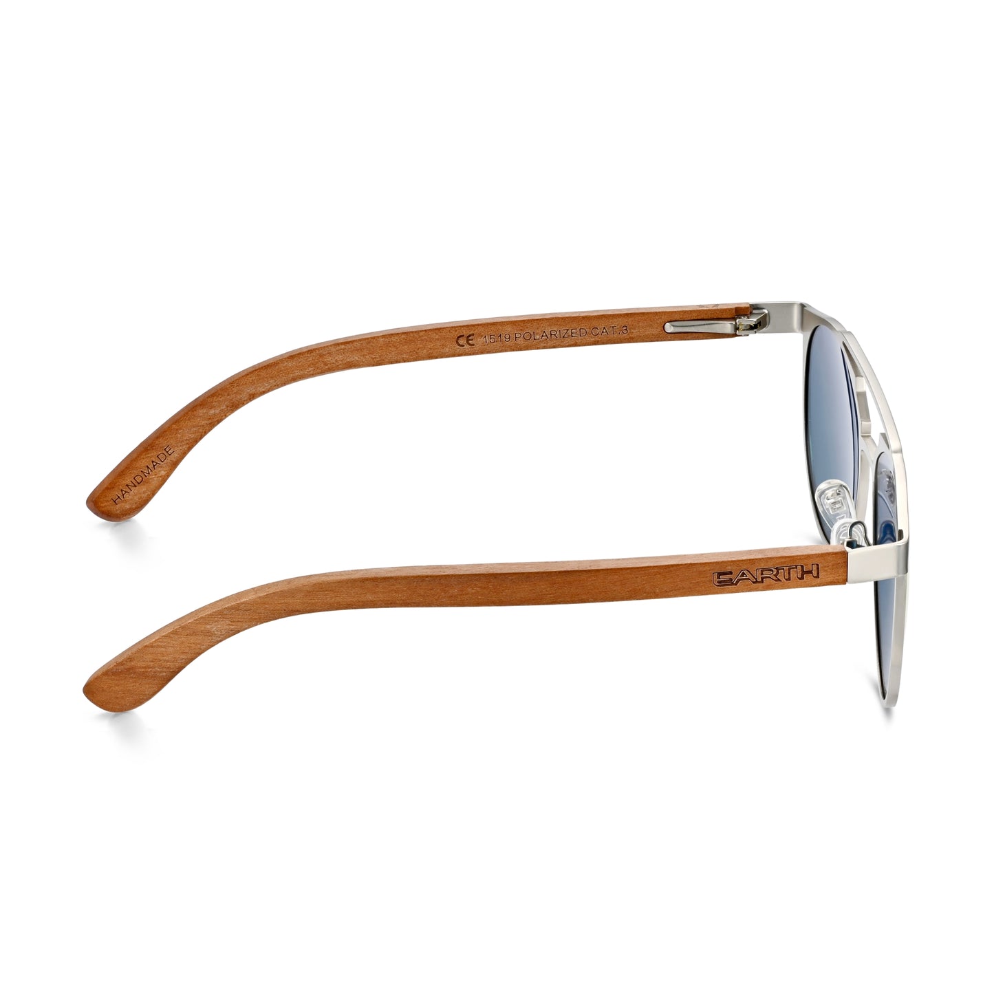Earth Wood Positano Polarized Sunglasses - Redwood/Orange-Yellow - ESG602-4
