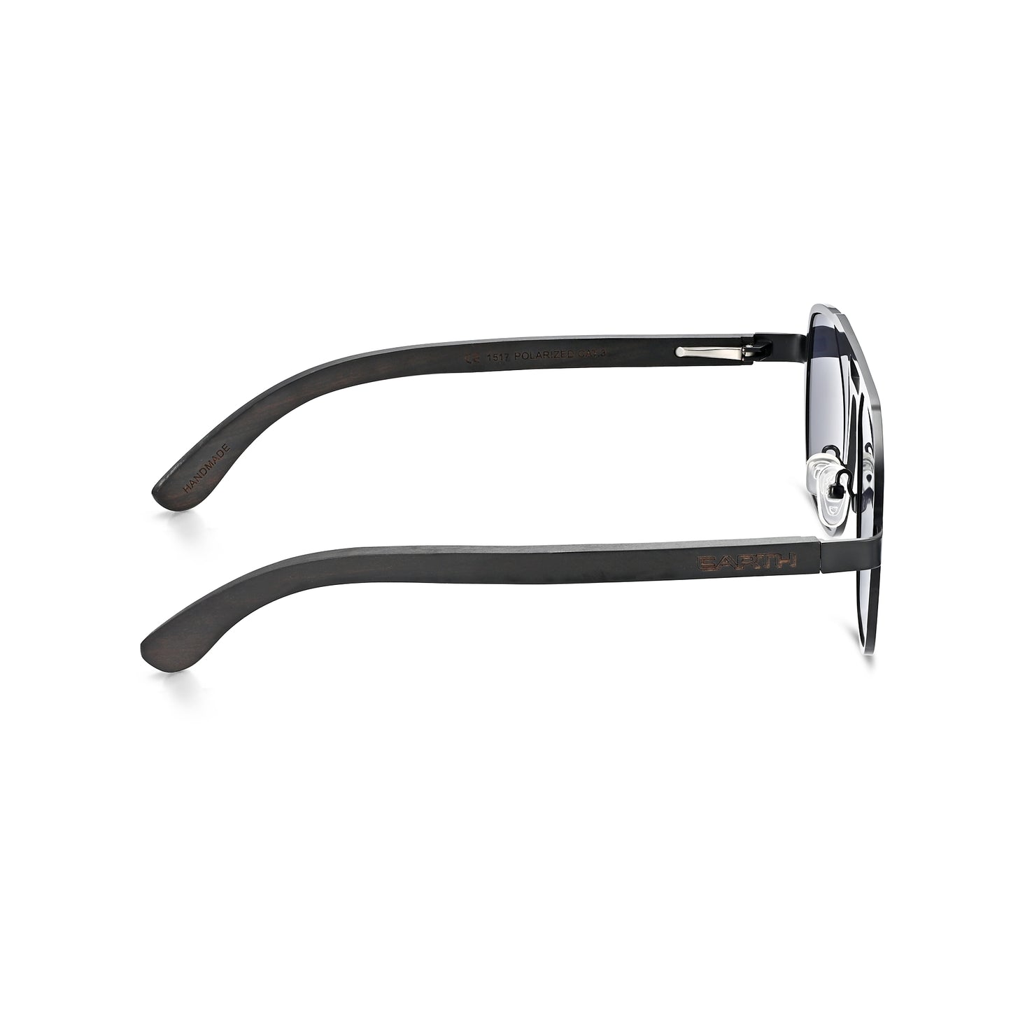 Earth Wood Avila Polarized Sunglasses - Black/Black - ESG604-1