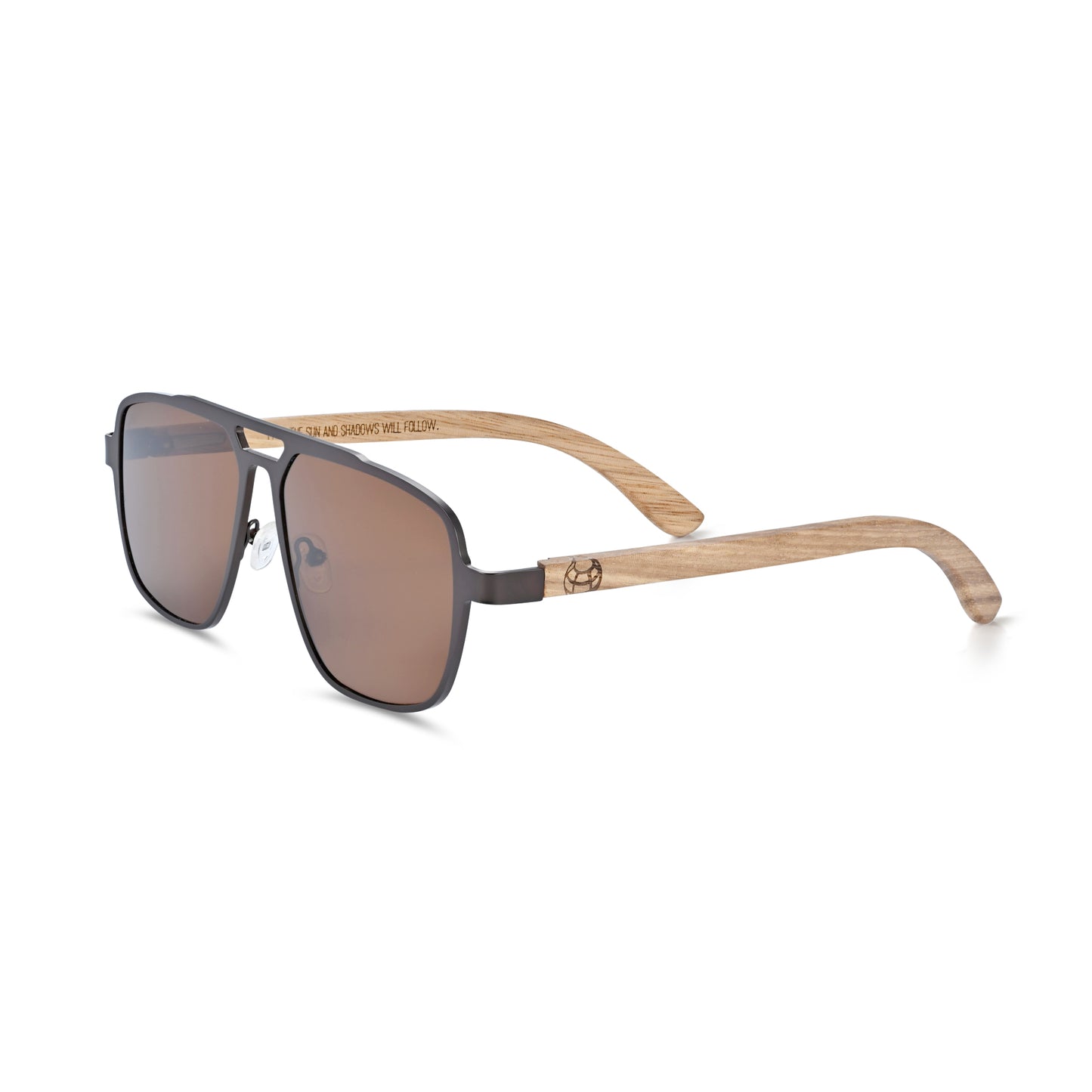 Earth Wood Avila Polarized Sunglasses - Zebra/Brown - ESG604-2