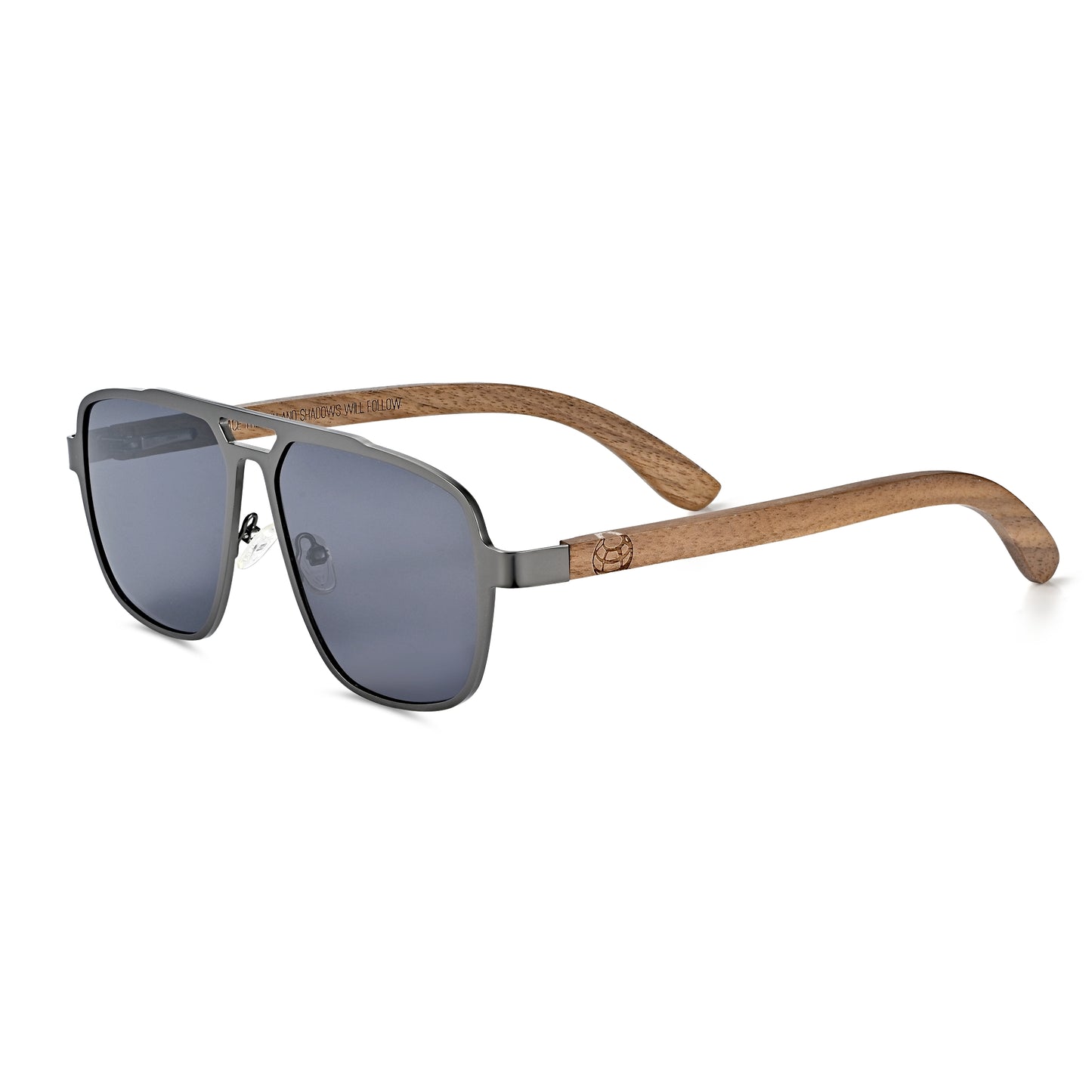Earth Wood Avila Polarized Sunglasses - Dark Brown/Black - ESG604-3