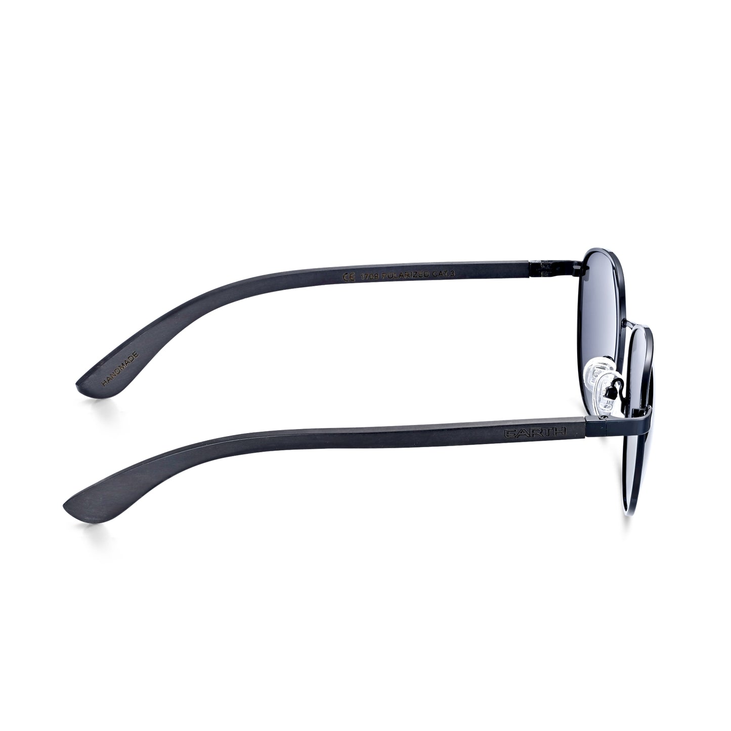 Earth Wood Boracay Polarized Sunglasses - Black/Black - ESG605-1