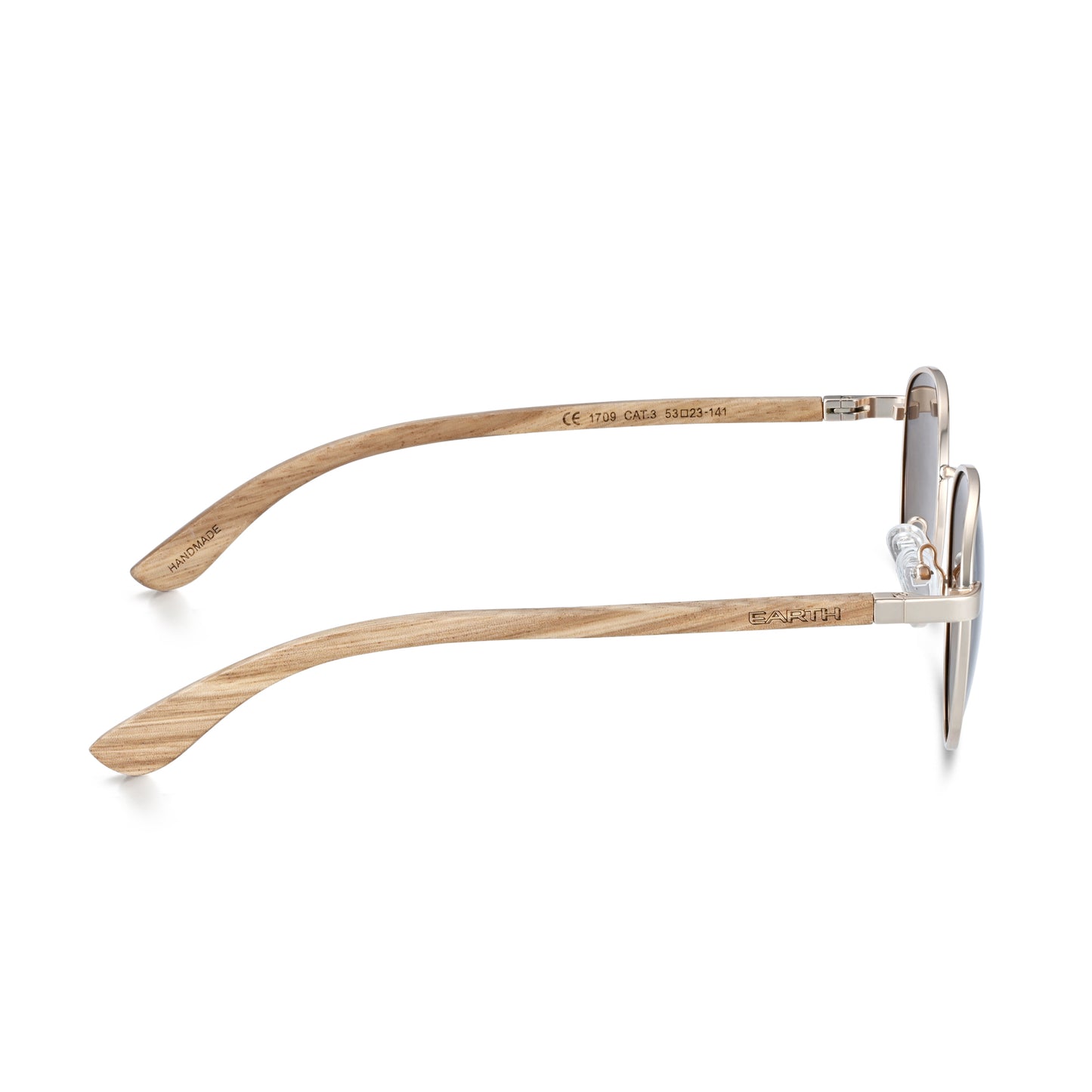 Earth Wood Boracay Polarized Sunglasses - Zebra/Brown - ESG605-2