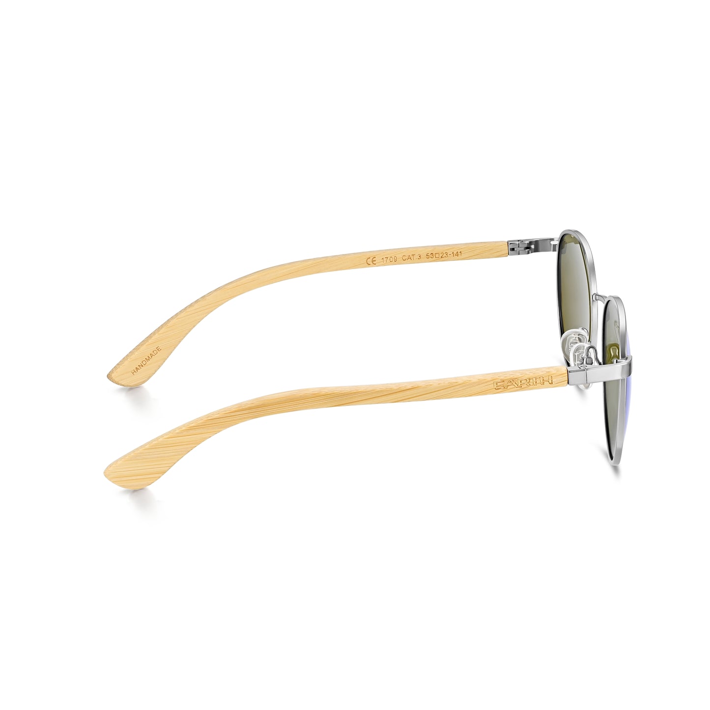 Earth Wood Boracay Polarized Sunglasses - Bamboo/Blue - ESG605-3