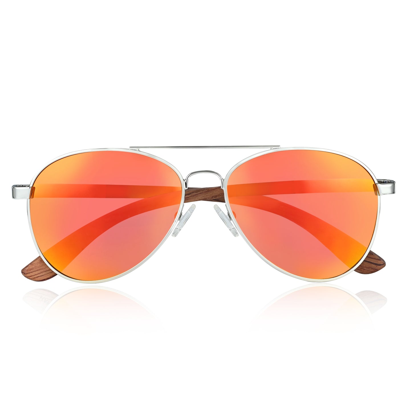 Earth Wood Sayulita Polarized Sunglasses - Redwood/Blue-Green - ESG606-4