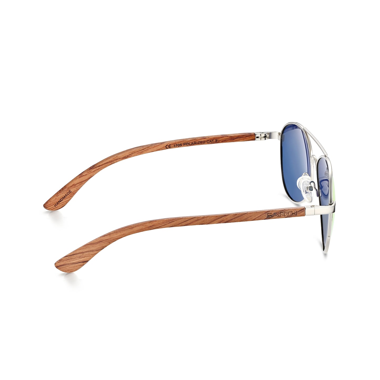 Earth Wood Sayulita Polarized Sunglasses - Redwood/Blue-Green - ESG606-4