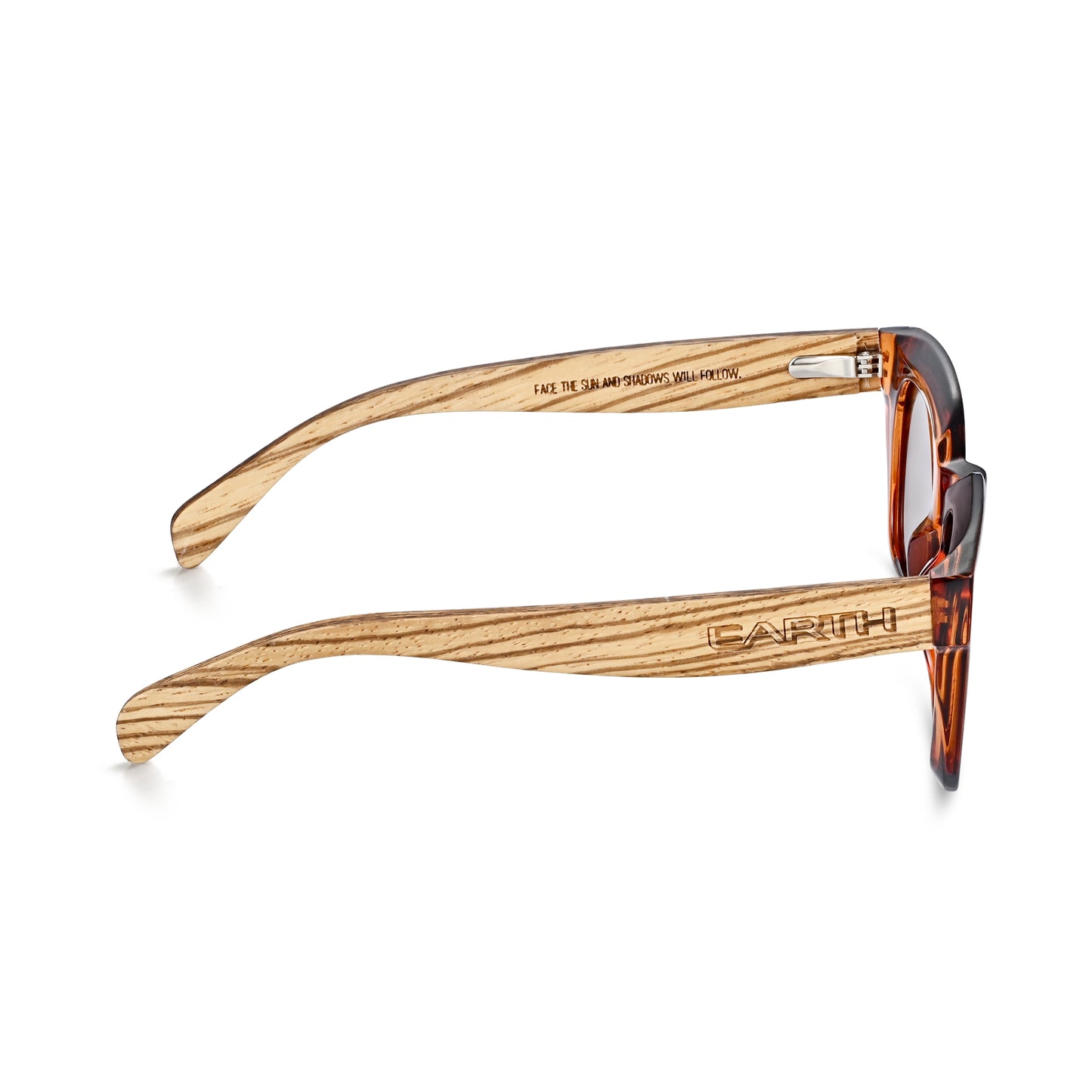 Earth Wood Antalya Polarized Sunglasses - Zebra/Brown - ESG607-2
