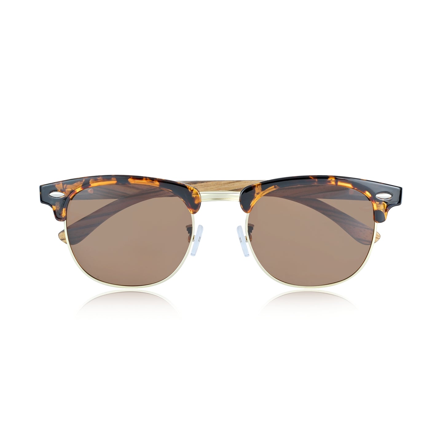 Earth Wood Marokopa Polarized Sunglasses - Zebra/Brown - ESG609-2