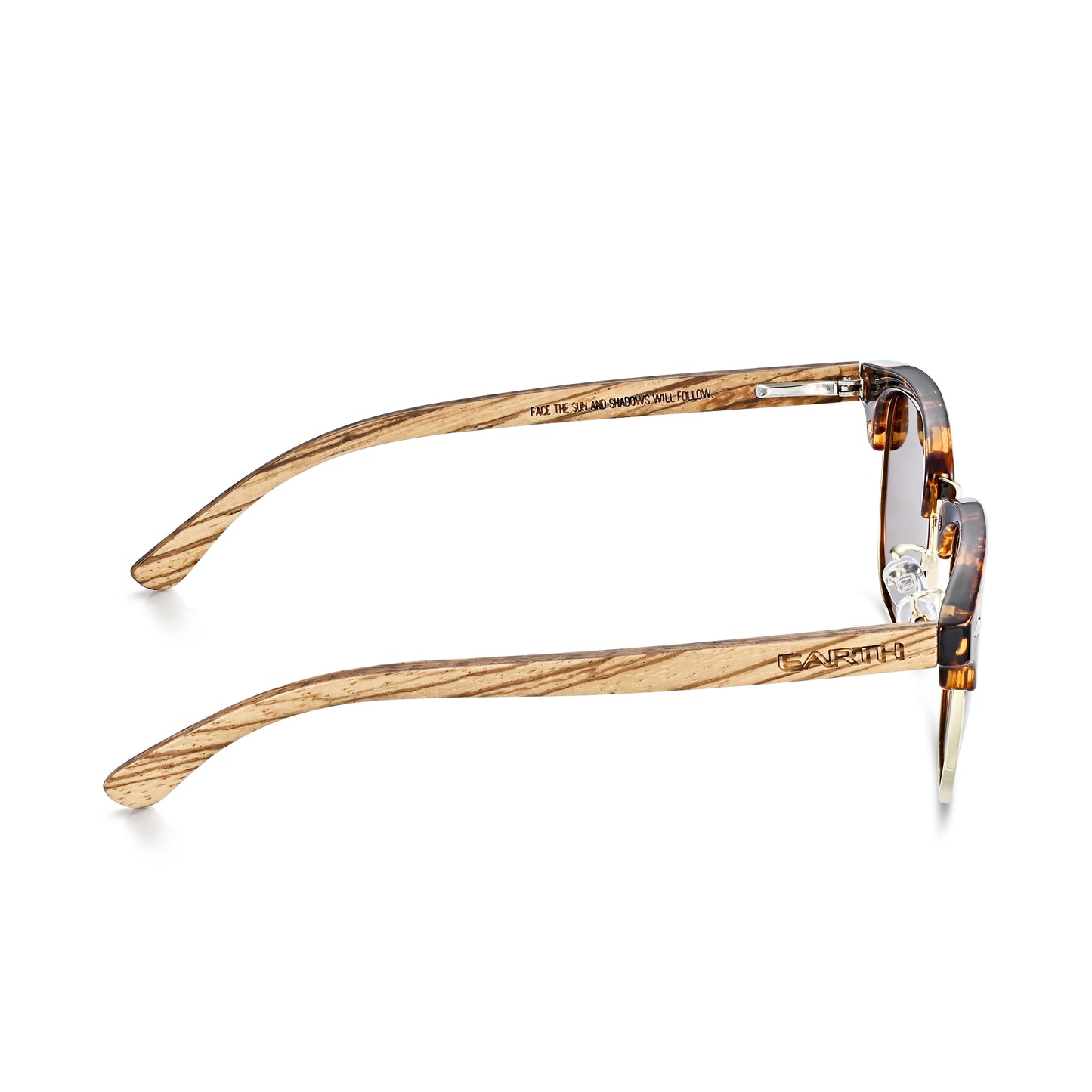 Earth Wood Marokopa Polarized Sunglasses - Zebra/Brown - ESG609-2