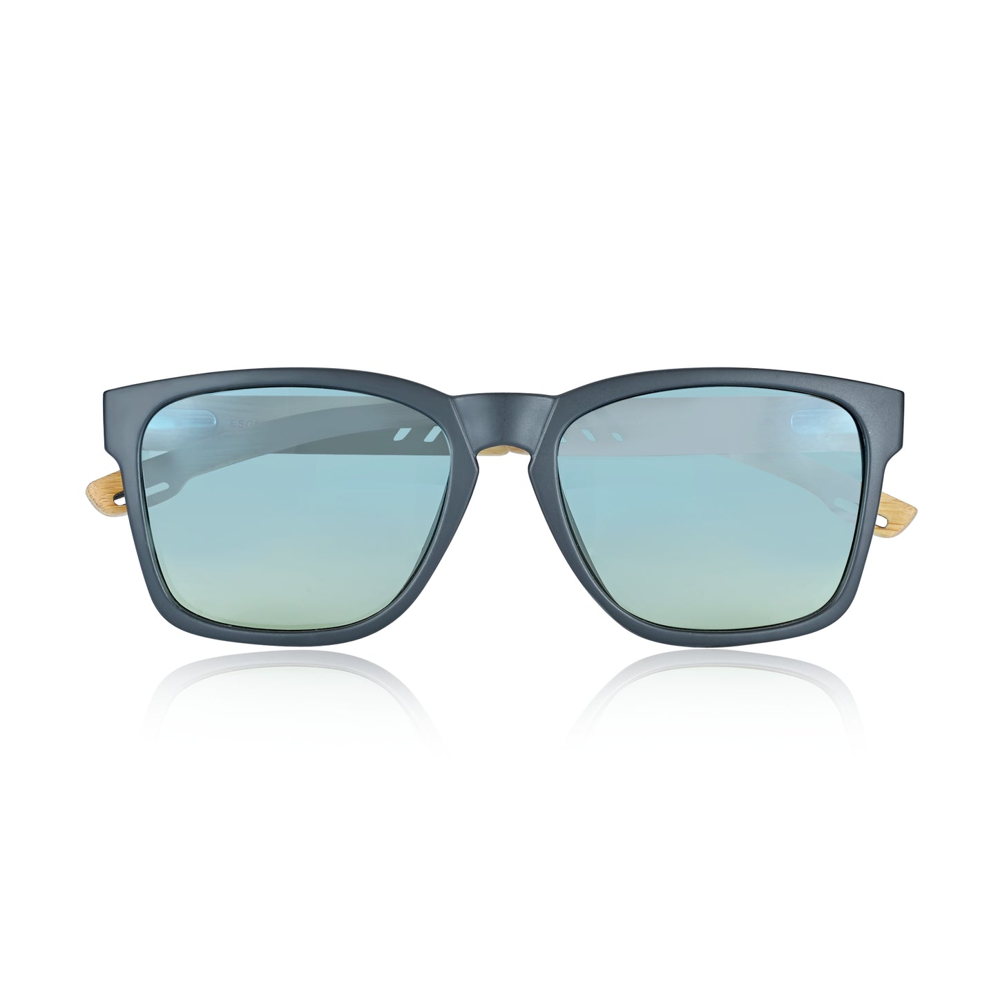 Earth Wood Haven Polarized Sunglasses - Bamboo/Blue-yellow - ESG610-1