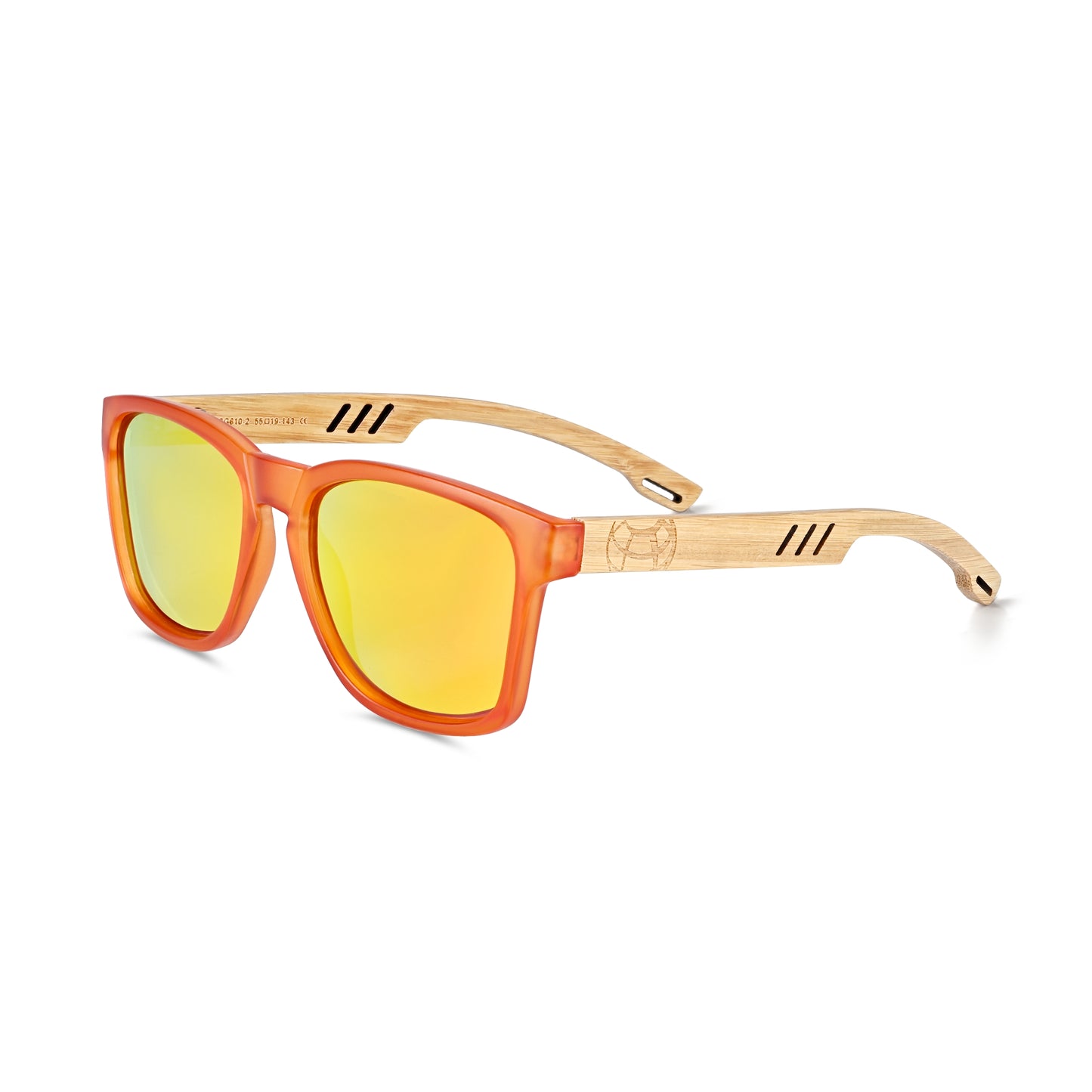 Earth Wood Haven Polarized Sunglasses - Bamboo/Orange - ESG610-2