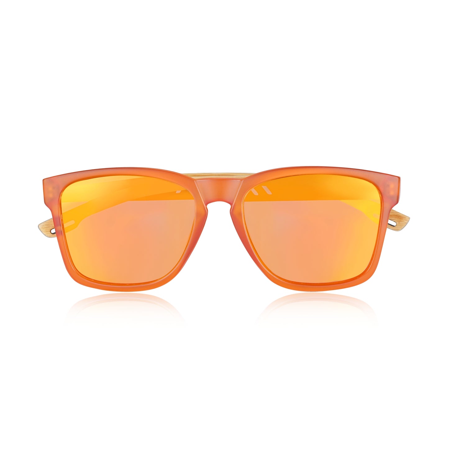 Earth Wood Haven Polarized Sunglasses - Bamboo/Orange - ESG610-2