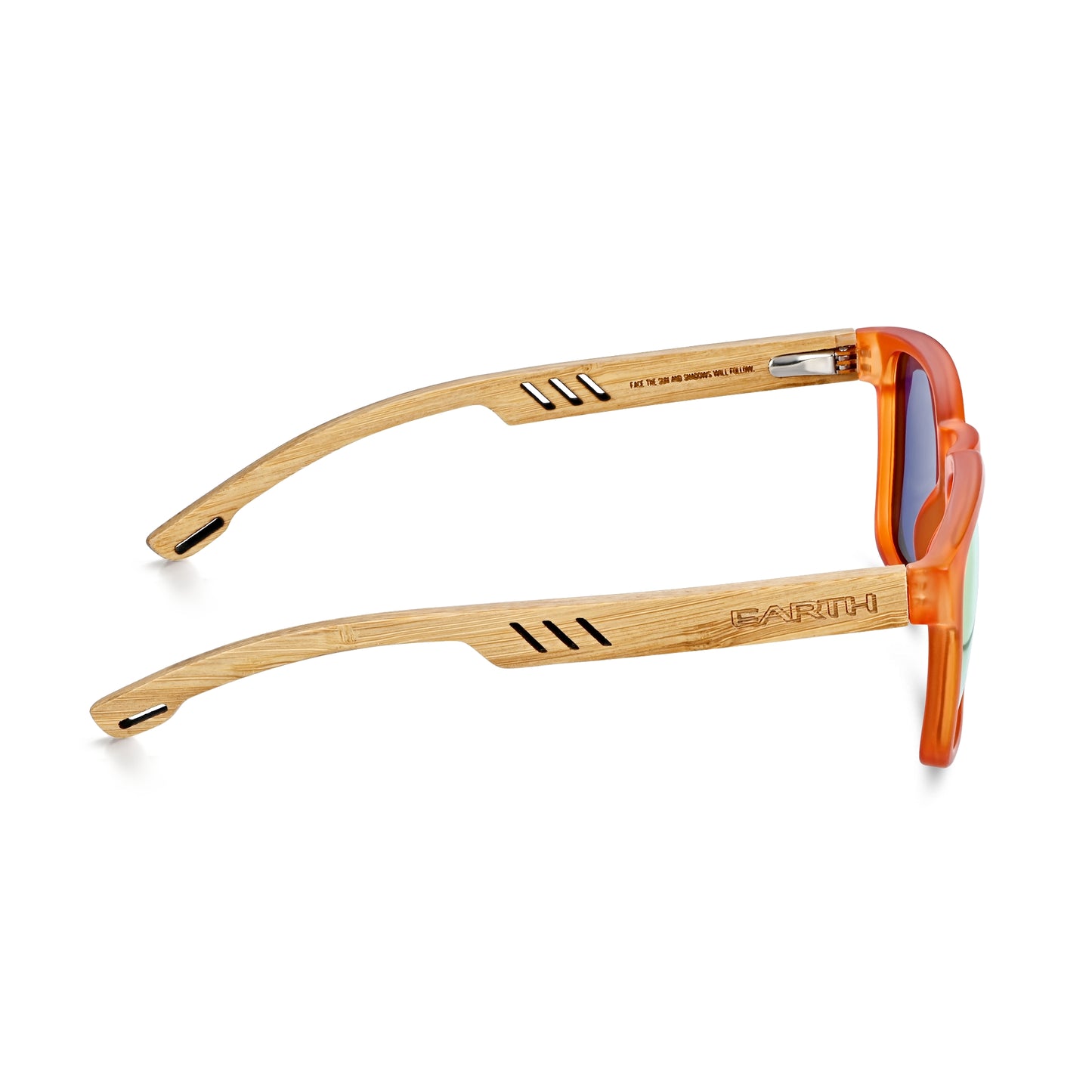 Earth Wood Haven Polarized Sunglasses - Bamboo/Orange - ESG610-2