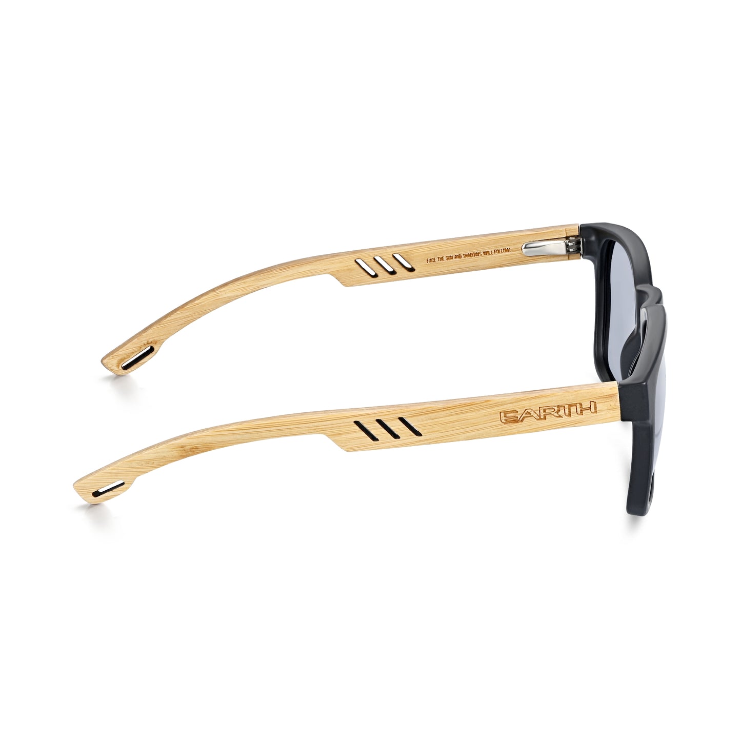 Earth Wood Haven Polarized Sunglasses - Bamboo/Grey - ESG610-3