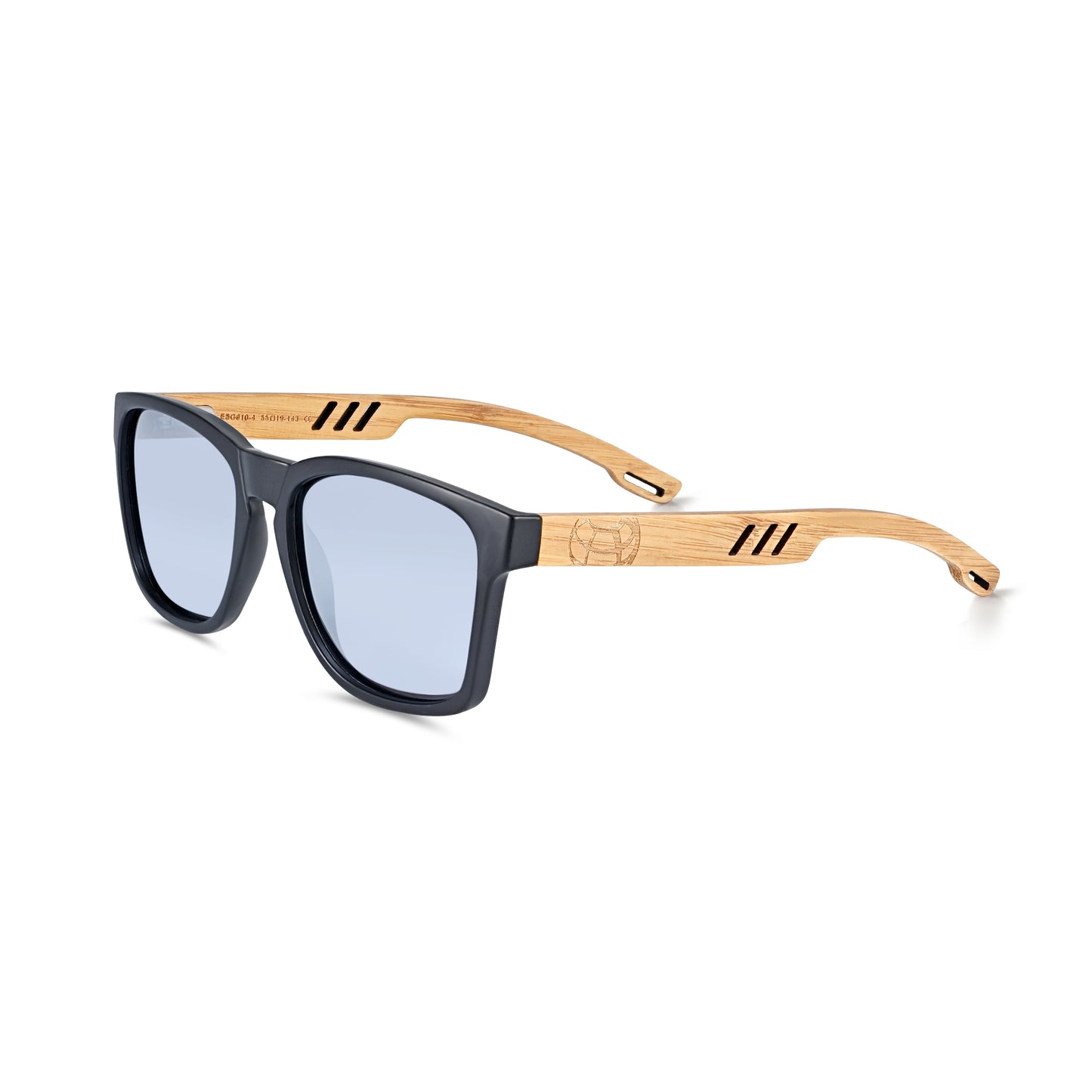 Earth Wood Haven Polarized Sunglasses - Bamboo/Silver - ESG610-4