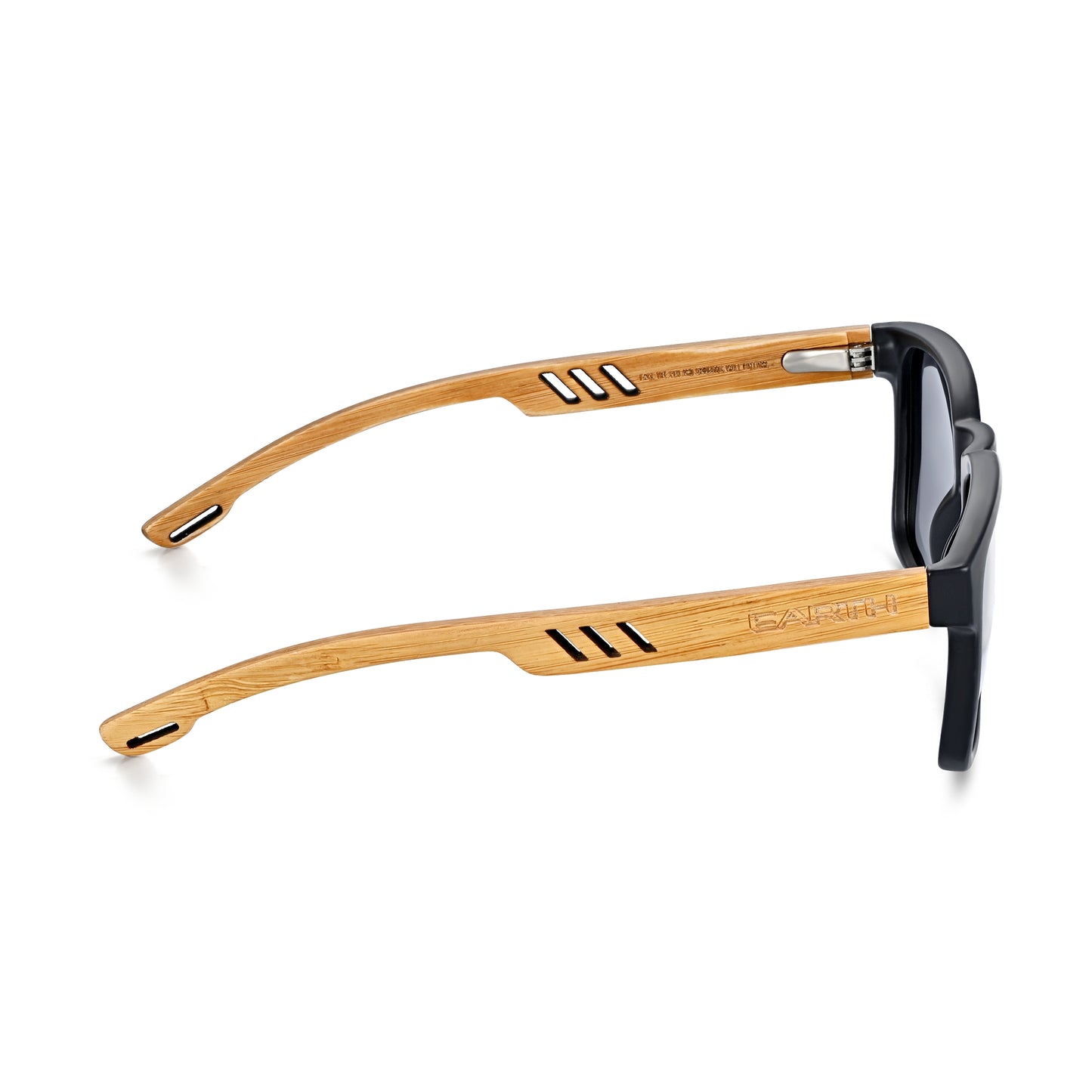 Earth Wood Haven Polarized Sunglasses - Bamboo/Silver - ESG610-4