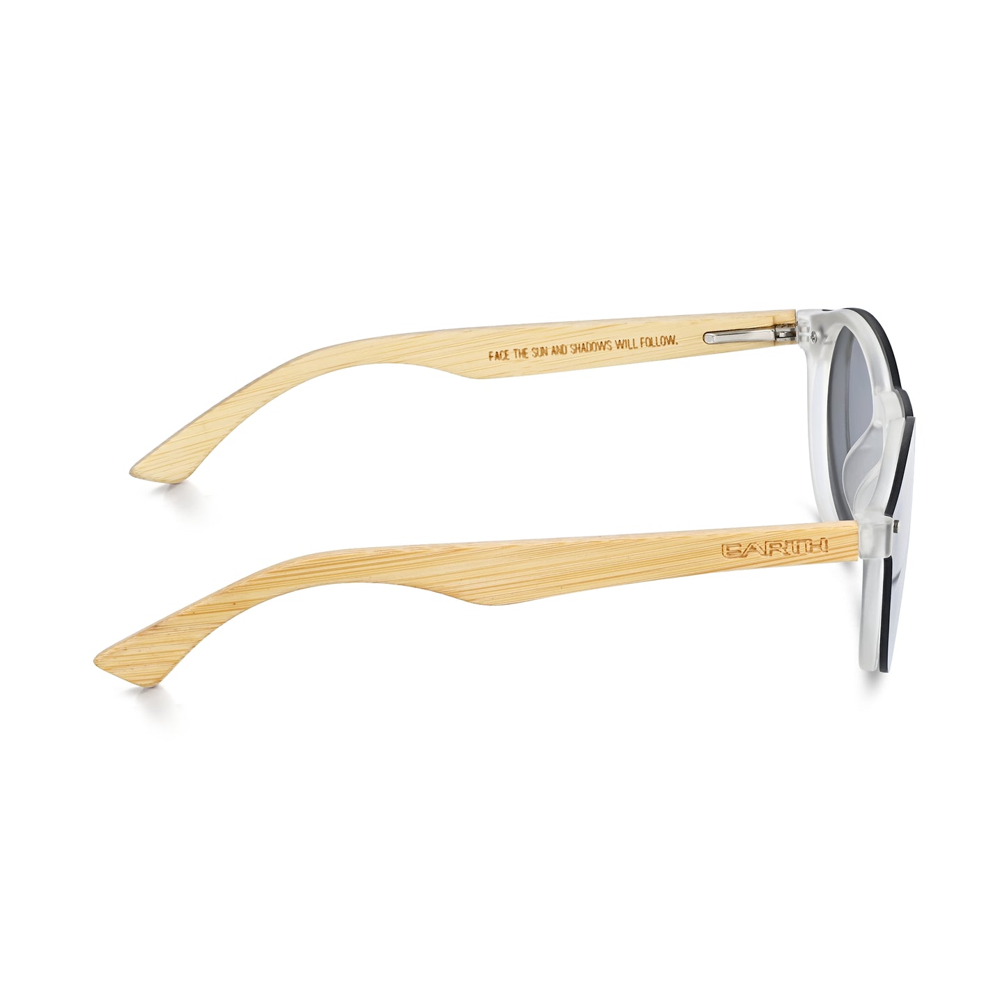 Earth Wood Tulum Polarized Sunglasses - Bamboo/Red - ESG611-2