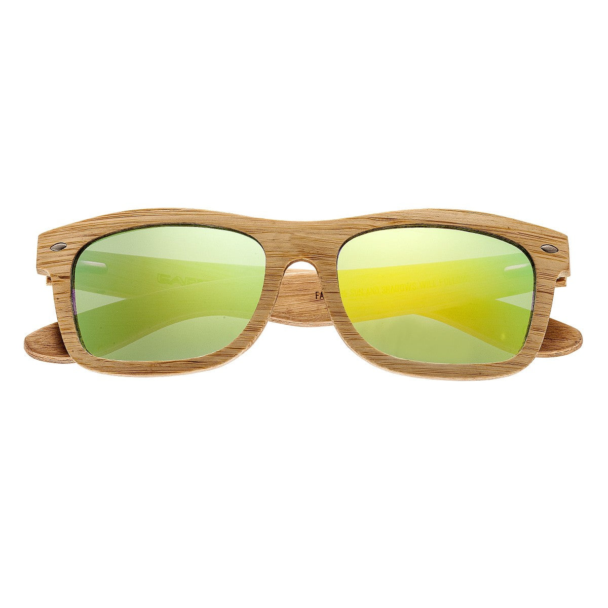 Earth Wood Maya Polarized Sunglasses - Bamboo/Yellow - ESG005B