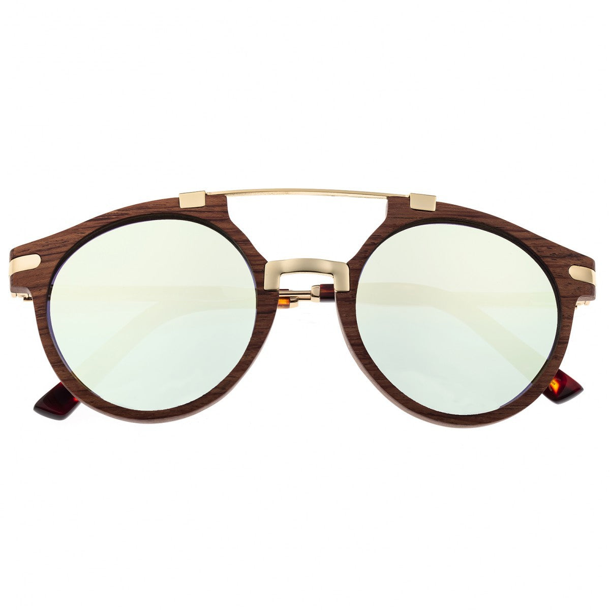 Earth Wood Petani Polarized Sunglasses - Annato/Gold-Green - ESG034AN