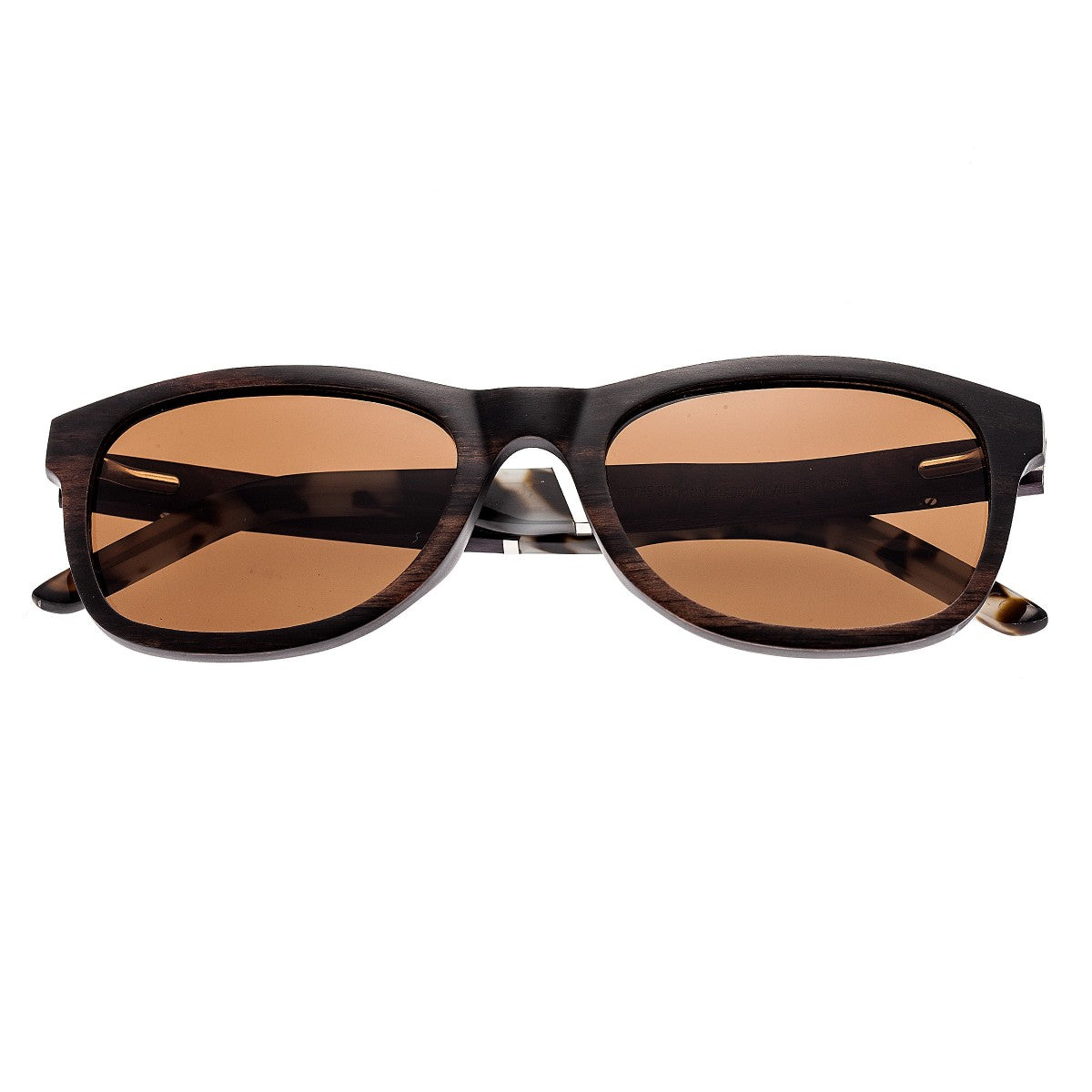Earth Wood El Nido Polarized Sunglasses - Ebony/Brown - ESG070E