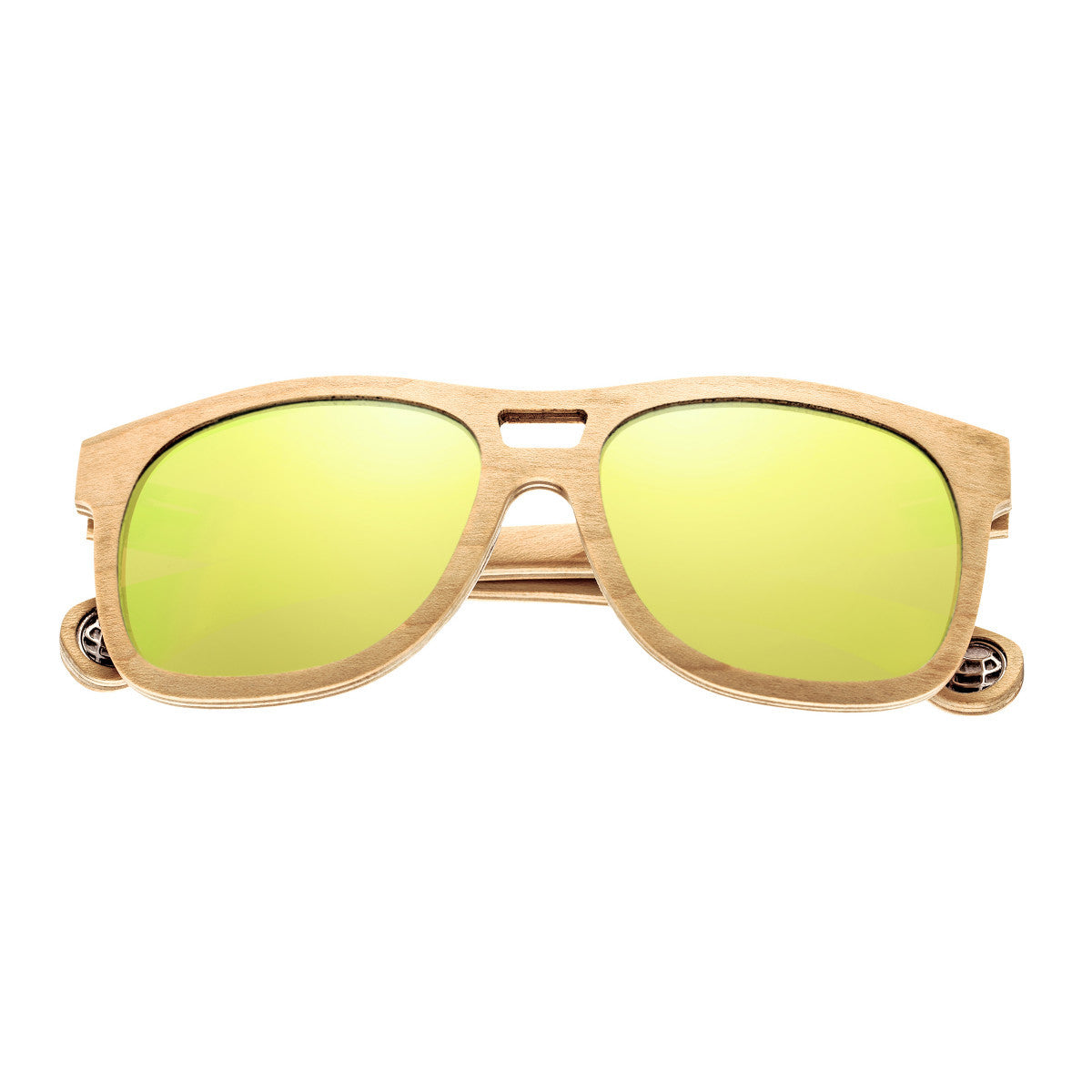 Earth Wood Las Islas Polarized Sunglasses - Maple/Celeste-Yellow - ESG055M