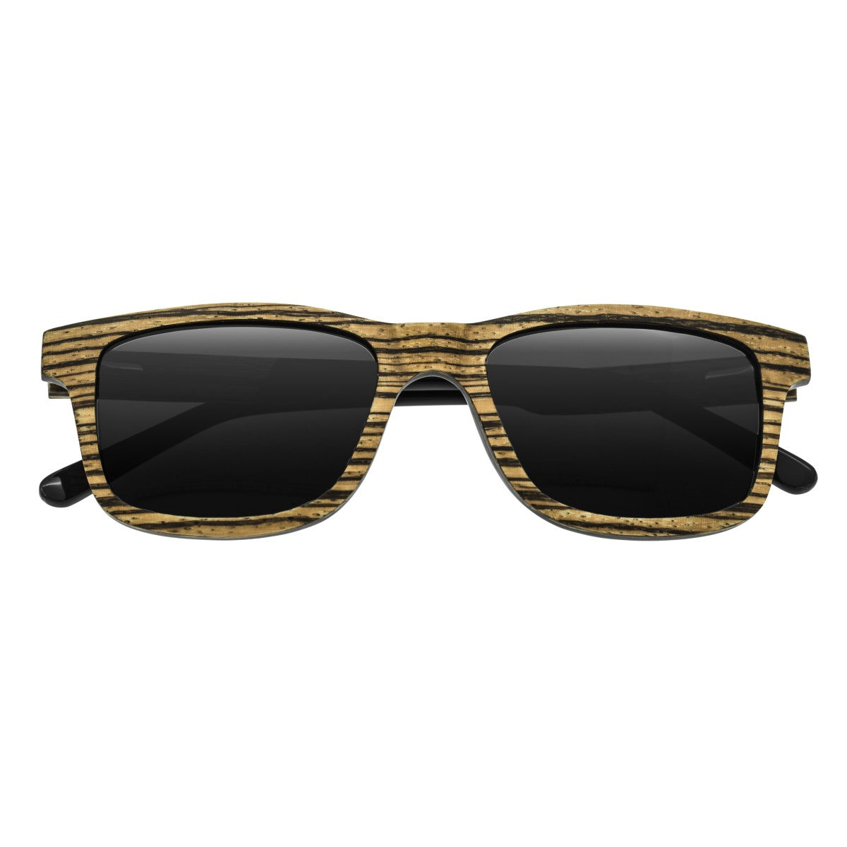 Earth Wood Tide Polarized Sunglasses - Zebrawood/Black - ESG009GR