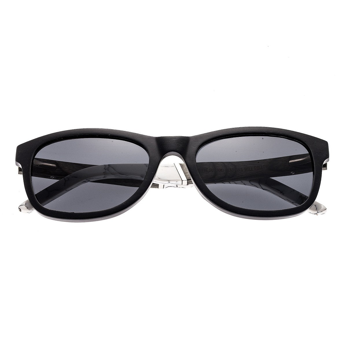Earth Wood El Nido Polarized Sunglasses - Black/Black - ESG070B