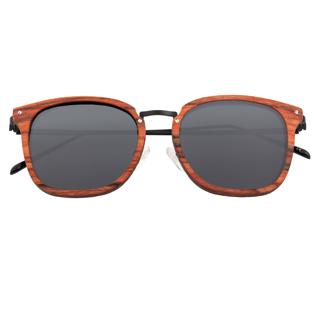 Earth Wood Nosara Polarized Sunglasses - Red Rosewood/Black - ESG047RB
