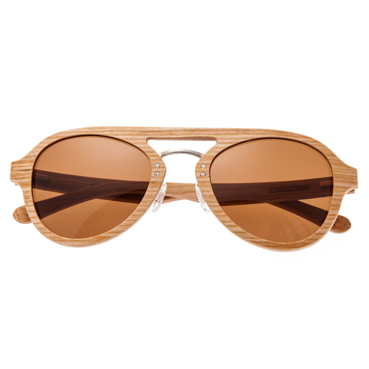 Earth Wood Cruz Polarized Sunglasses - Bamboo/Brown - ESG023BN