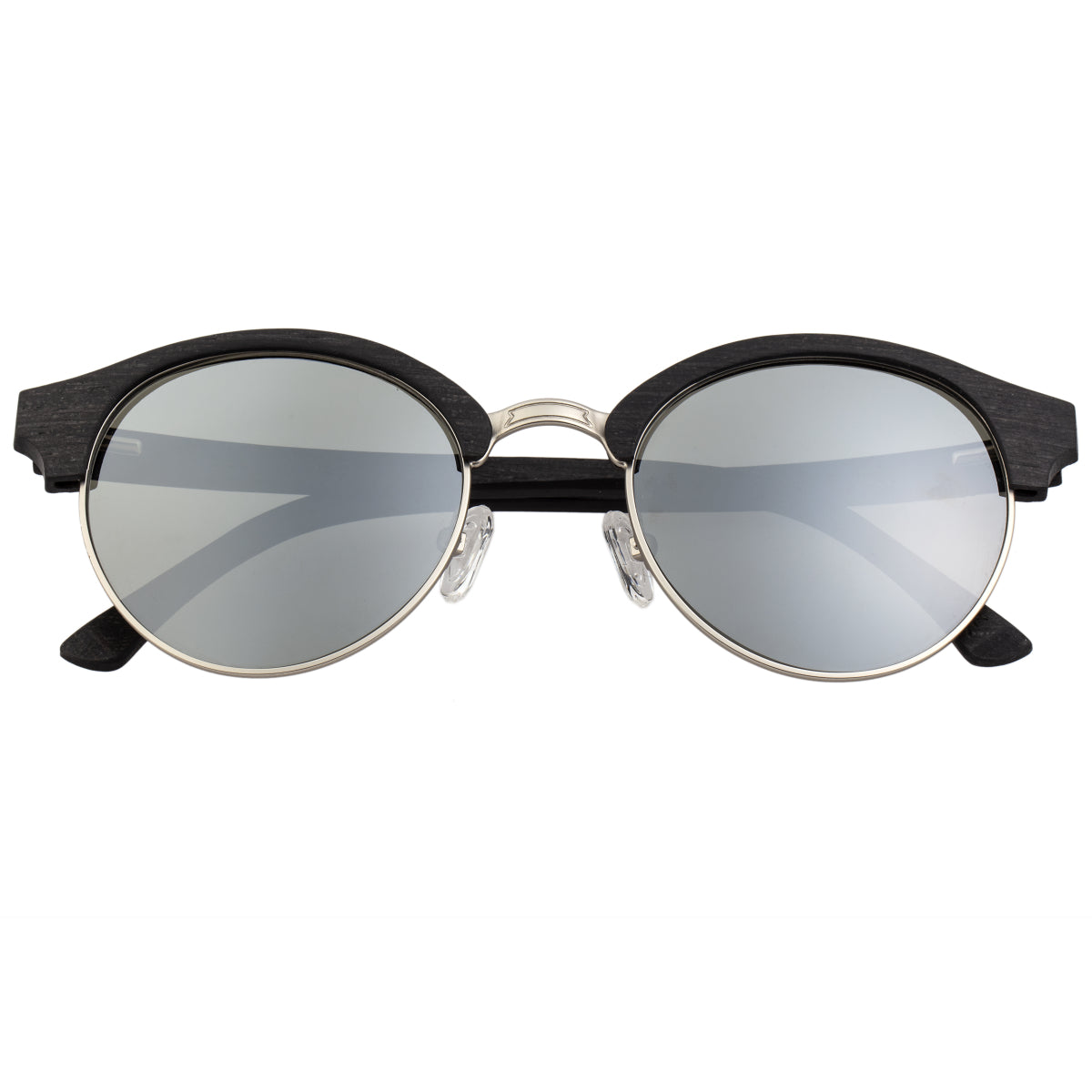 Earth Wood Misty Polarized Sunglasses - Ebony/Silver - ESG049ES