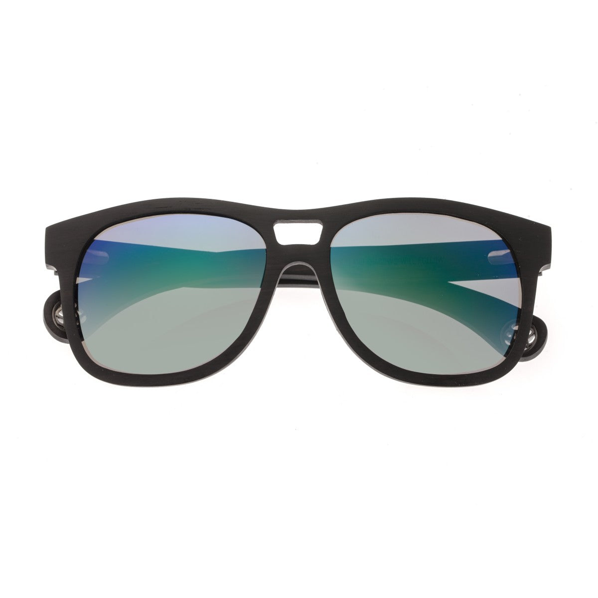 Earth Wood Las Islas Polarized Sunglasses - Ebony/Blue-Green - ESG055E