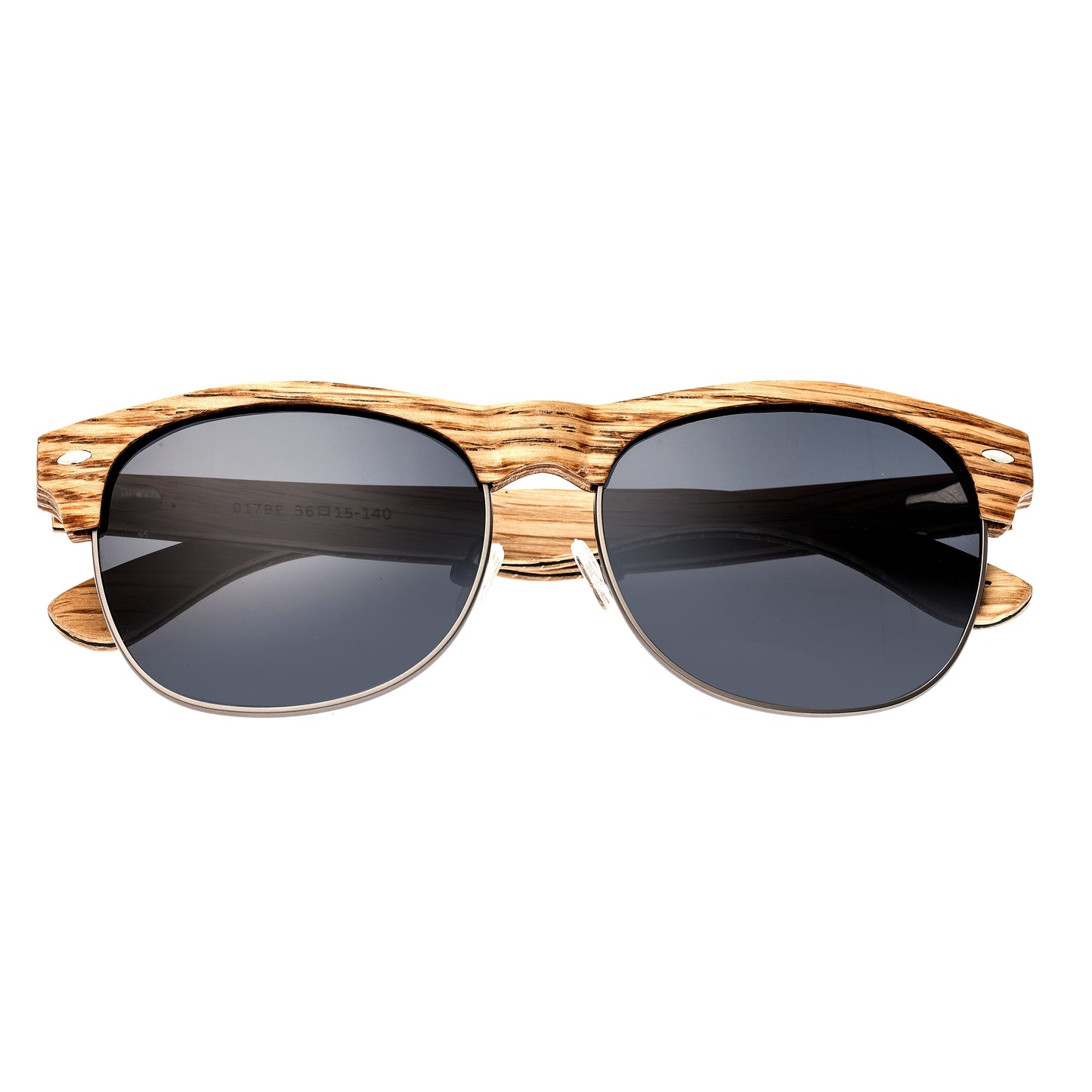 Earth Wood Moonstone Polarized Sunglasses - Bamboo-Ebony/Black - ESG017BE