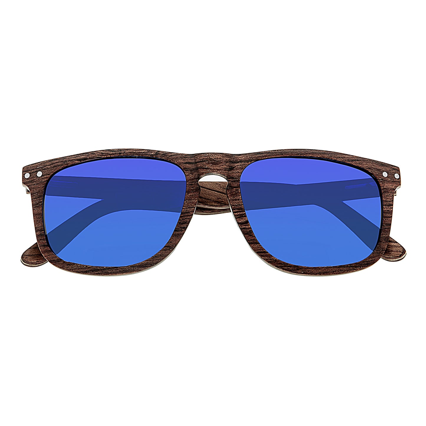 Earth Wood Pacific Polarized Sunglasses - Brown/Blue - ESG008BL
