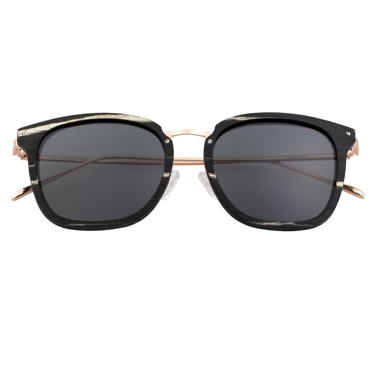 Earth Wood Nosara Polarized Sunglasses - Black Butterfly/Black - ESG047BR