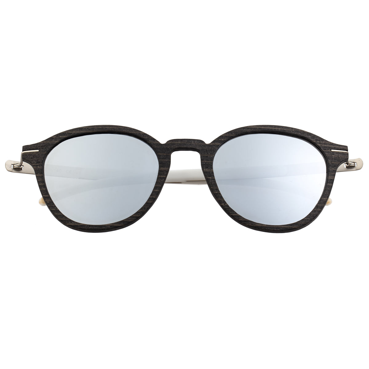 Earth Wood Sabal Polarized Sunglasses - Ebony/Silver - ESG044ES