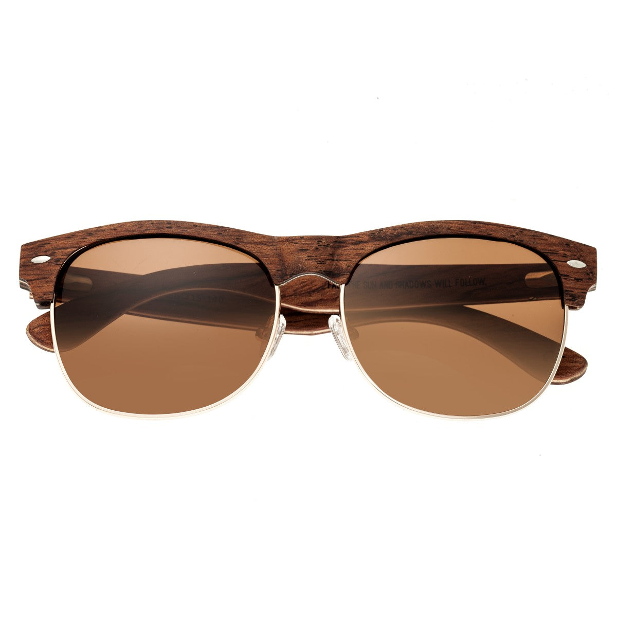 Earth Wood Moonstone Polarized Sunglasses - Red Rosewood/Brown - ESG017RB